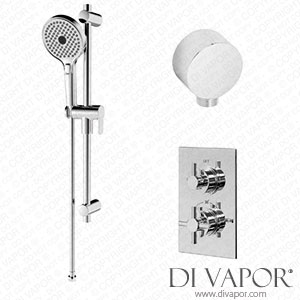 Better Bathrooms BUN/BeBa_10643/73170 Chrome Concealed Shower Mixer with Dual Control & Round Handset - Ecostyle Spare Parts