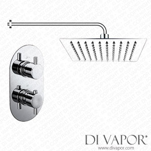 Better Bathrooms BUN/BeBa_26806/77555 Chrome Concealed Shower Mixer with Dual Control & Square Wall Mounted Head - Cube Spare Parts