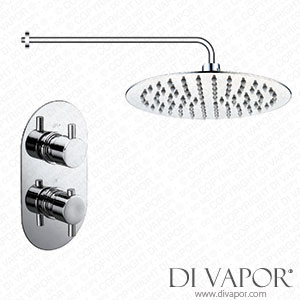Better Bathrooms BUN/BeBa_26807/77553 Chrome Concealed Shower Mixer with Dual Control & Round Wall Mounted Head - Flow Spare Parts