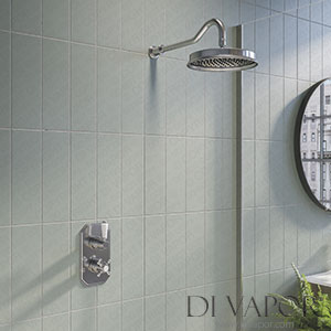 Better Bathrooms BUN/BeBa_26808/77557 Chrome Concealed Traditional Shower Mixer with Dual Control & Round Wall Mounted Head - Cambridge Spare Parts