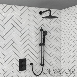 Better Bathrooms BUN/BeBa_27177/78070 Black Concealed Shower Mixer with Dual Control & Round Wall Mounted Head and Handset - Arissa Spare Parts