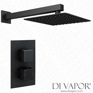 Better Bathrooms BUN/BeBa_27180/78068 Black Concealed Shower Mixer?With?Dual Control & Square Wall Mounted Head - Zana Spare Parts