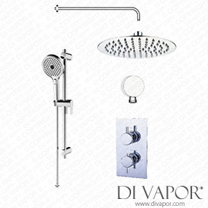 Better Bathrooms BUN/BeBa_27735/79067 Axel Dual Outlet Shower Valve with Round Shower Head Wall Arm and Slide Rail Kit Spare Parts