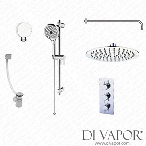 Better Bathrooms BUN/BeBa_27736/79545 Axel Triple Outlet Shower Valve Shower Head Wall Arm Slide Rail Kit and Overflow Bath Filler- Triple Handle Spare Parts