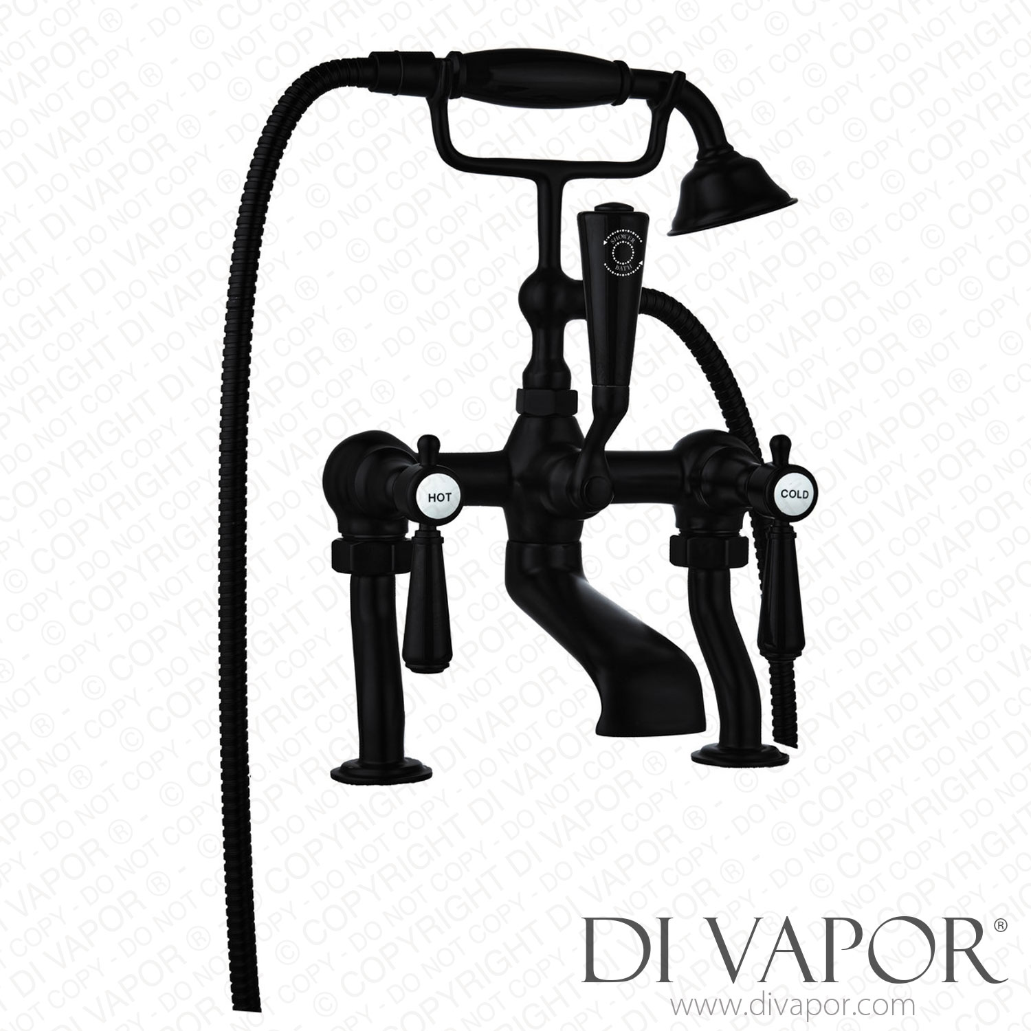 Better Bathrooms BUN/BeBa_27784/79574 Black Freestanding Bath Shower