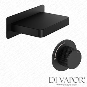 Better Bathrooms BUN/BeBa_28233/82886 Black Wall Mounted Bath Mixer Tap with Valve - Zanda Spare Parts