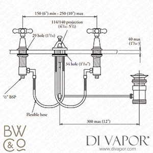 Barber Wilsons 6456 3-Hole Basin Mixer Tap Spare Parts