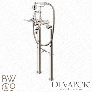 Barber Wilsons RCL4310-18 Regent 1890 China Lever Freestanding Bath and Shower Tap on 2 Inch Sleeves with Bracing Kit Spare Parts