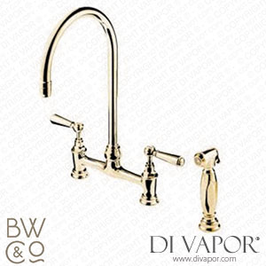 Barber Wilsons RML1030-18-MU 1890 Regent Metal Lever Bridgemaster Tap with Side Spray Mushroom Unions Spare Parts