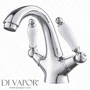 JTWEB Dual Lever Basin Mixer Tap Bathroom Sink Mixer Tap Chrome Hot and Cold Small Solid Brass Luxry Tap Spare Parts