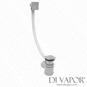 Better Bathrooms BeBa_13056 Freeflow Square Bath Filler with Push Button Waste and Overflow Spare Parts