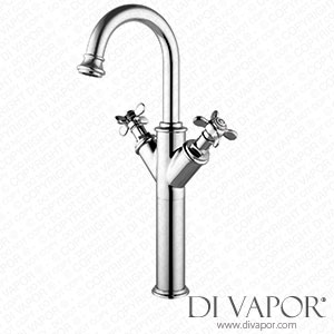 Better Bathrooms BeBa_25962 Tall Chrome Double Lever Basin Mixer Tap - Camden Spare Parts