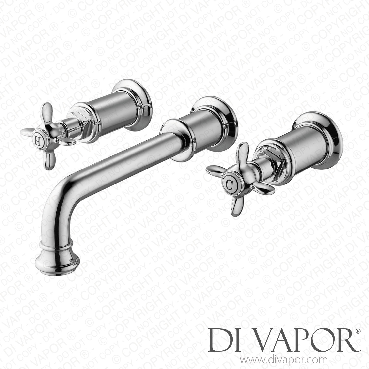 Better Bathrooms BeBa_25963 Wall Mounted Chrome Double Lever Basin