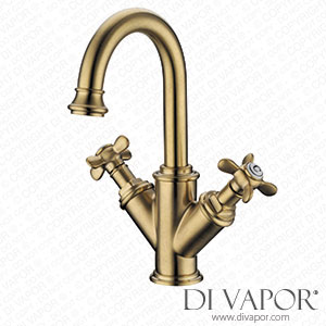 Better Bathrooms BeBa_25970 Brass Double Lever Basin Mixer Tap - Camden Spare Parts