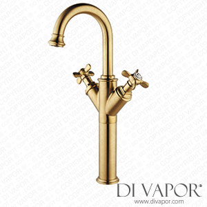 Better Bathrooms BeBa_25972 Tall Brass Double Lever Basin Mixer Tap - Camden Spare Parts