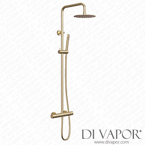 Better Bathrooms BeBa_27159 Brushed Brass Thermostatic Mixer Bar Shower with Round Overhead & Pencil Handset - Arissa Spare Parts