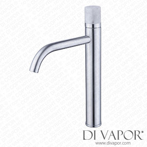 Better Bathrooms BeBa_27713 Tall Brushed Chrome Mono Basin Mixer Tap with Marble Handle - Lorano Spare Parts