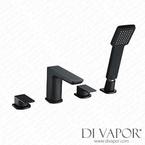 Better Bathrooms BeBa_27752 Black Bath Shower Mixer Tap - 4 Tap Hole - Zana Spare Parts