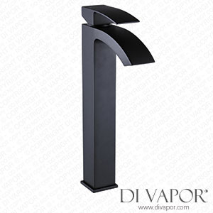 Better Bathrooms BeBa_27760 Tall Black Mono Basin Mixer Tap - Wave Spare Parts