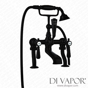 Better Bathrooms BeBa_27784 Black Bath Shower Mixer Tap - Helston Spare Parts