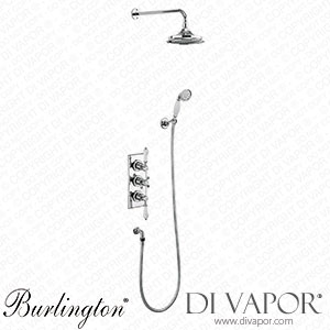 Burlington Trent Concealed Thermostatic Shower Kit with Airburst Shower Head and Ceramic Handle Handset Burlington-Trent-Shwr-Kit-FHH-2 Spare Parts