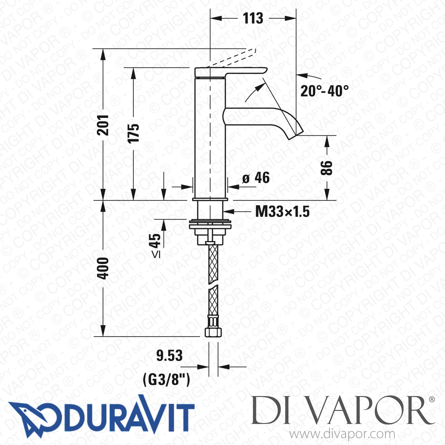 Duravit C.1 Single Lever Basin Mixer M (C11020002) Spare Parts