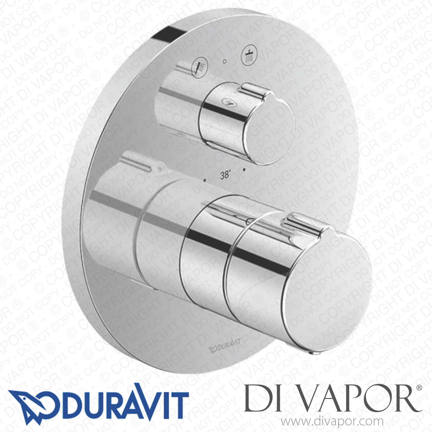 Duravit C.1 Thermostatic Shower Mixer for Concealed Installation