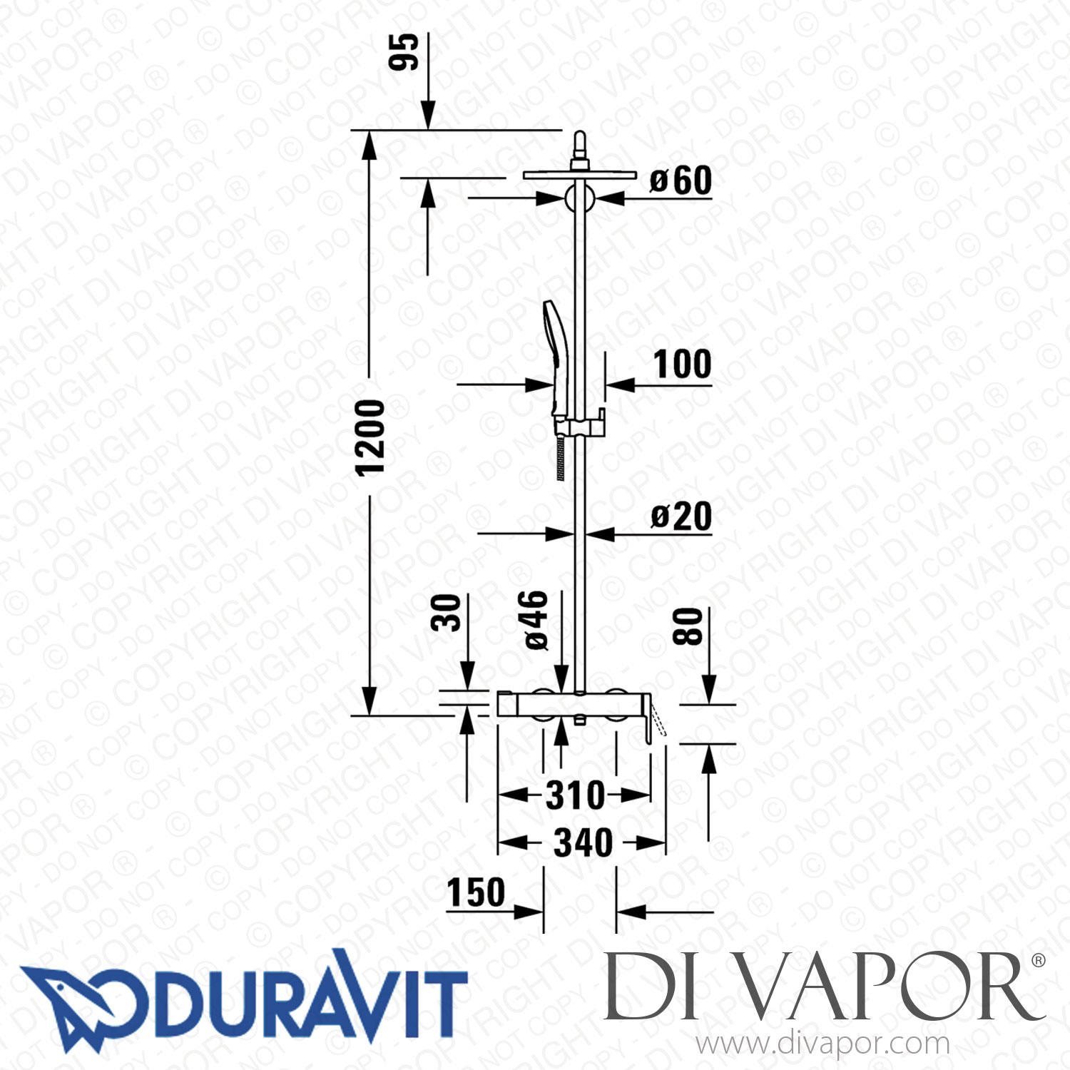 Duravit C.1 Shower System (C14280007) Spare Parts