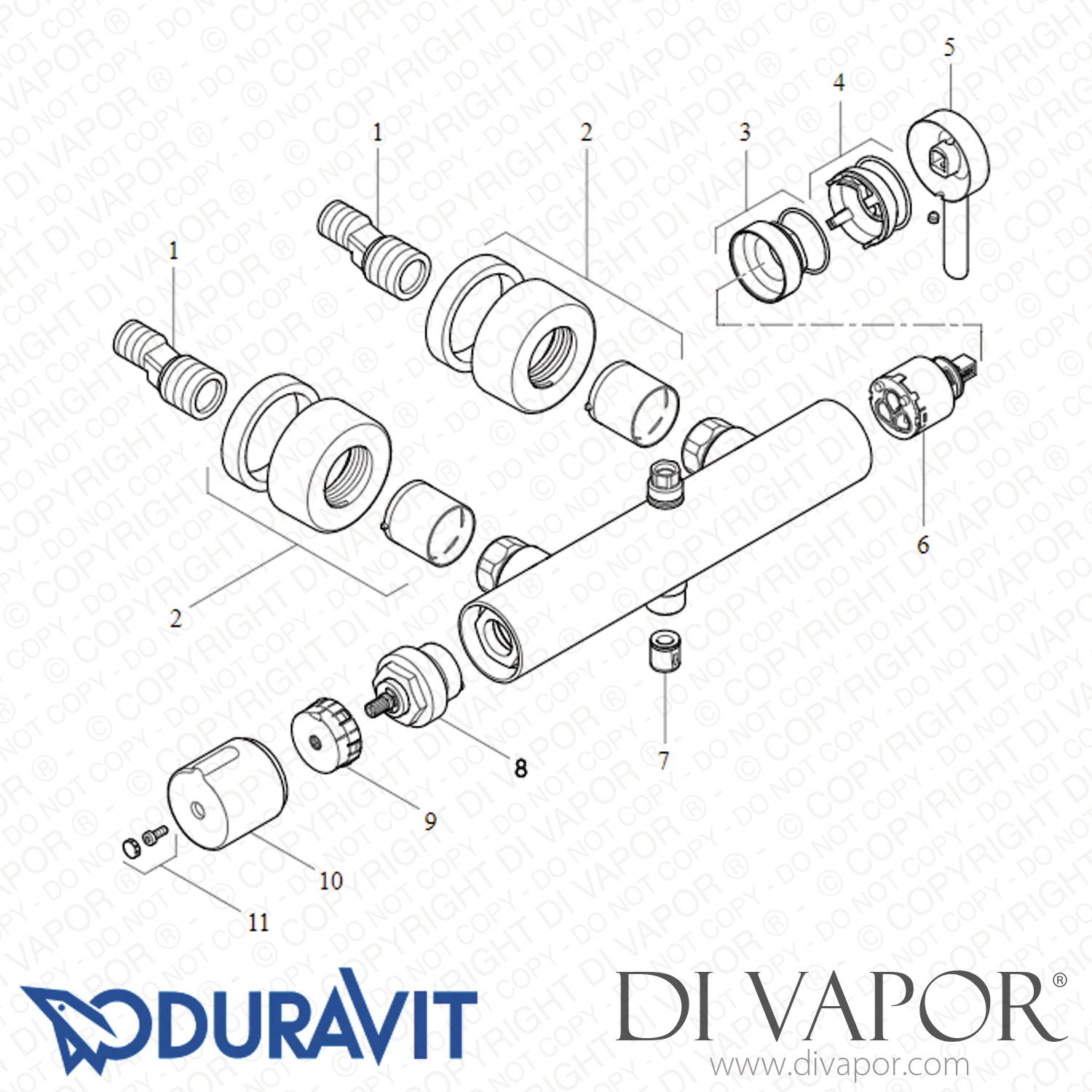 Duravit C.1 Shower System (C14280007046) Spare Parts
