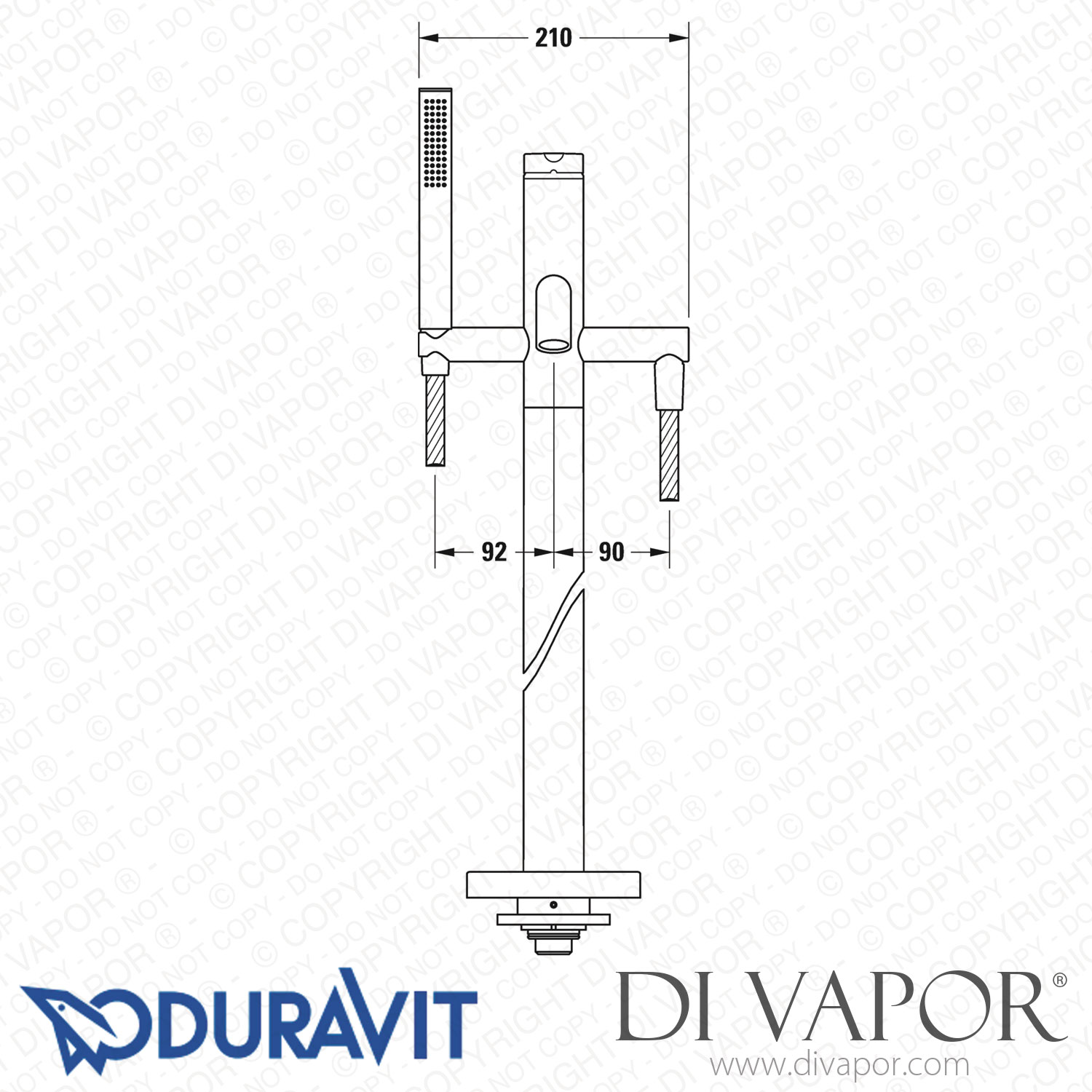 Duravit C.1 Freestanding Bath Mixer (C15250000) Spare Parts