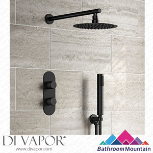 Bathroom Mountain C27058 Ballina Premium Matt Black Round Thermostatic Shower Set - 200mm Head & Hand Shower Spare Parts