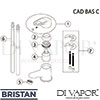 Bristan CAD BAS C Mixer Spare Tech Diagram