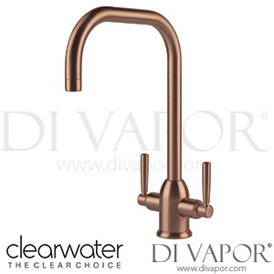 Clearwater CAMBC Alzira U Twin Lever Brushed Copper Monobloc Kitchen Mixer Tap Spare Parts