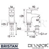 Bristan CAP BAS E4 C Mixer Spares Diagram