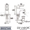 Bristan CAP EBAS C Mixer Spare Diagram