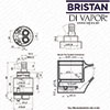 Bristan CART 06701COMPL 40mm Cartridge Replacement for Qube, Chill & Prism Manual Lever Taps