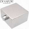 Square Temperature Handle Used on Same Valve as Victorian Plumbing CARTT8562 Thermostatic Cartridge - Compatible Spare - Chrome