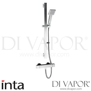 Inta CB10011CP Nulo Thermostatic Shower with Flexible Slide Rail Kit and Fast Fix Bracket Spare Parts