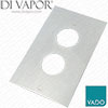 Vado CEL-0024/SQ-C/P Twin Outlet Back Plate