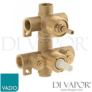 VADO CEL-048C-CONC Shower Valve Body For 1 Outlet 2 Handle Concealed Thermostatic Shower Valve Spare Parts