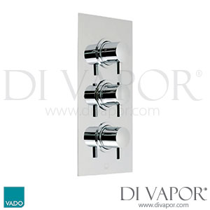 VADO CEL-128B/SQ-3/4-C/P Celsius Three Handle Wall Mounted Shower Valve Spare Parts