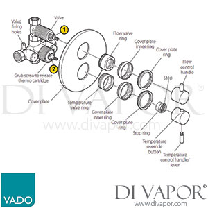Vado CEL-148B/RO-3/4 Celsius Shower Spare Parts