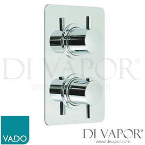 VADO CEL-148C/2/SQ-TRIM Trim Kit Celsius Square 2 Outlet 2 Handle Thermostatic Shower Spare Parts