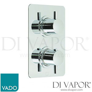 VADO CEL-148C/3/SQ-TRIM Trim Kit Celsius Round 3 Outlet 2 Handle Thermostatic Shower Valve Spares
