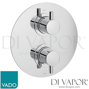 VADO CEL-148D/2/RO-TRIM Trim Kit DX Celsius 2 Outlet 148D/2 Thermostatic Valve Round (CON-048D/2-BR) Shower Spare Parts