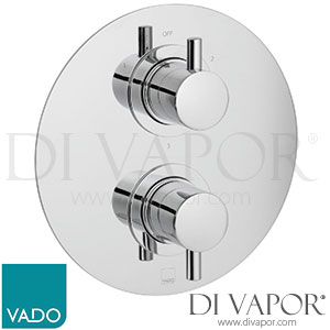 VADO CEL-148D/3/RO-C/P DX Celsius 3 Outlet, 2 Handle Concealed Thermostatic Valve with Round BackPlate Spare Parts