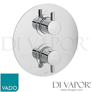 VADO CEL-148D/3/RO-TRIM Trim Kit DX Celsius Round 3 Outlet 148D/3 Thermostatic Valve (CON-048D/3-BR) Spare Parts