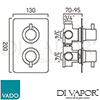 VADO CEL 148D3SQ CP DX Spare Parts Diagram