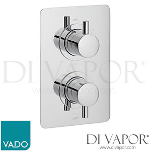 VADO CEL-148D/3/SQ-TRIM Trim Kit DX Celsius Soft Square 3 Outlet 148D/3 Thermostatic Valve (CON-048D/3-BR) Spare Parts