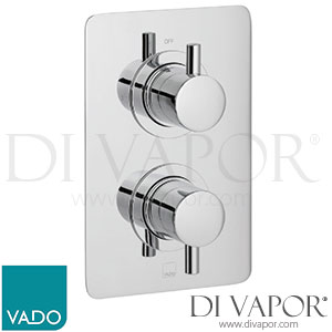 VADO CEL-148D/SQ-C/P DX Celsius 1 Outlet, 2 Handle Concealed Thermostatic Valve with Soft Square BackPlate Spare Parts